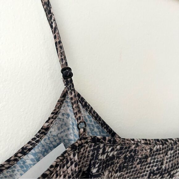 Veronica Beard 100% Silk Snake Print Camisole Tank Adjustable Straps Medium NWT - Picture 4 of 5